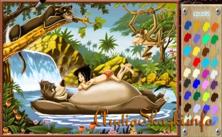 Онлайн раскраска Маугли
