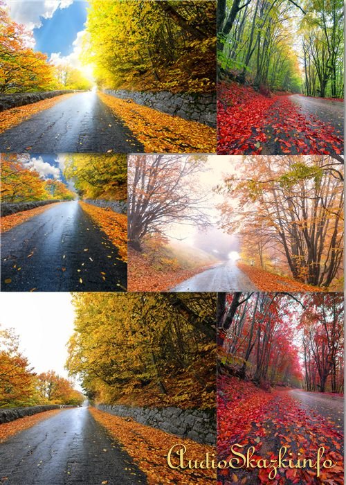Клипарт - Осенние дорожные пейзажи